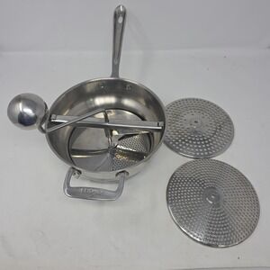 All-Clad Professional Food Mill Stainless Steel w/3  Discs Never Used